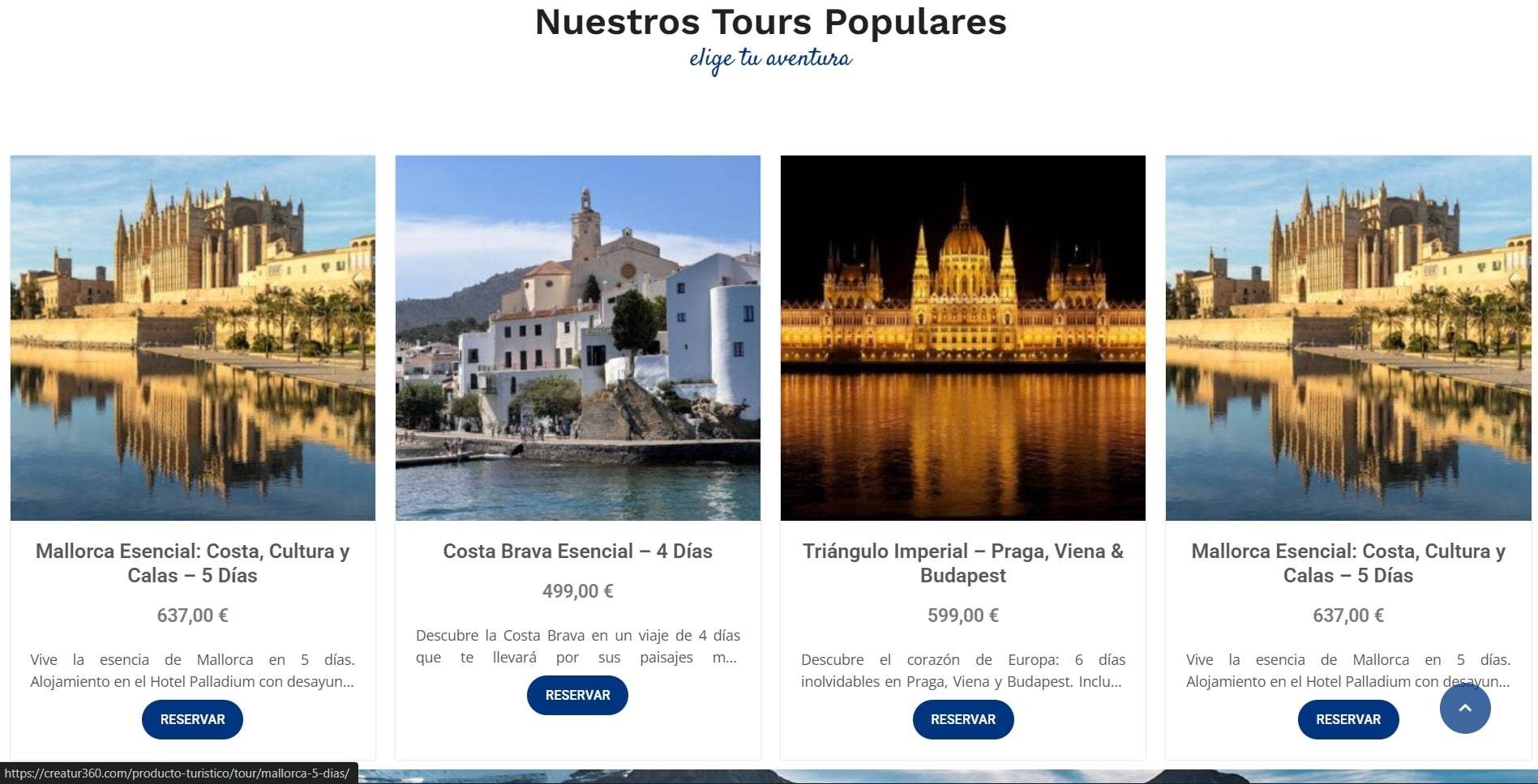 Productur paquetes turísticos cerrados